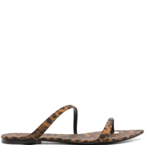 Saint Laurent Tanger leopard-print slides