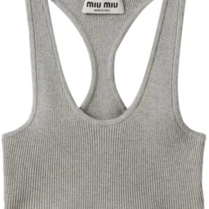 Miu Miu  logo-embroidered top