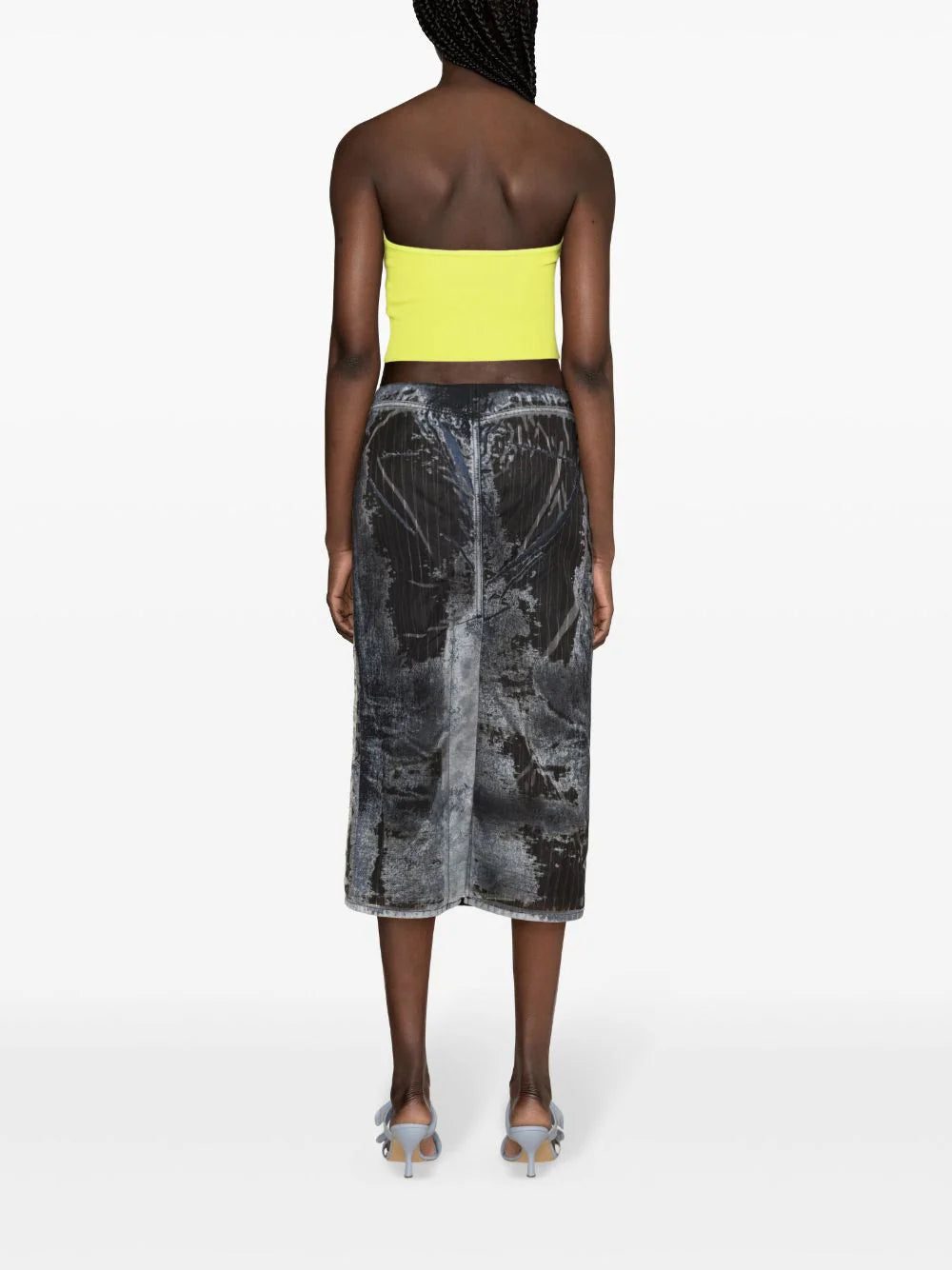 Diesel De-Pra-Fse1 denim midi skirt - Image 4