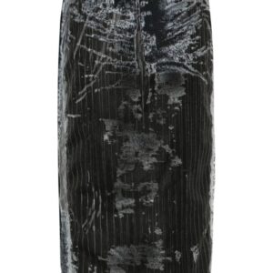 Diesel De-Pra-Fse1 denim midi skirt