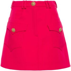 Balmain  lion engraved-buttons mini skirt