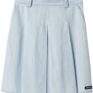 Miu Miu pleated chambray skirt