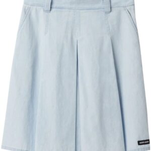 Miu Miu pleated chambray skirt