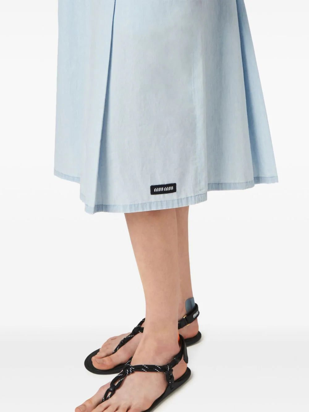 Miu Miu pleated chambray skirt - Image 4