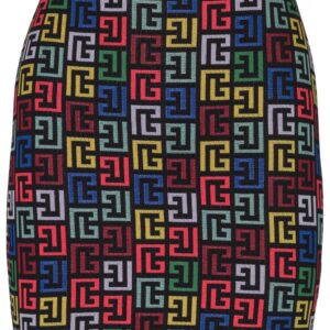 Balmain  PB-intarsia knitted mini skirt