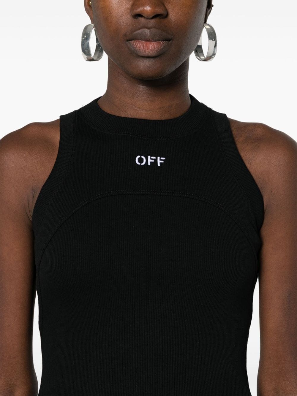 Off-White logo-embroidered ribbed tank top - Image 5