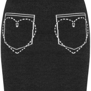 MOSCHINO JEANS  embroidered wool miniskirt