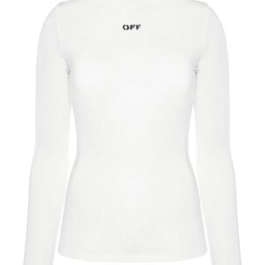 Off-White logo-print second-skin top