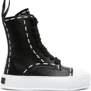 Moschino stitching-print high-top sneakers