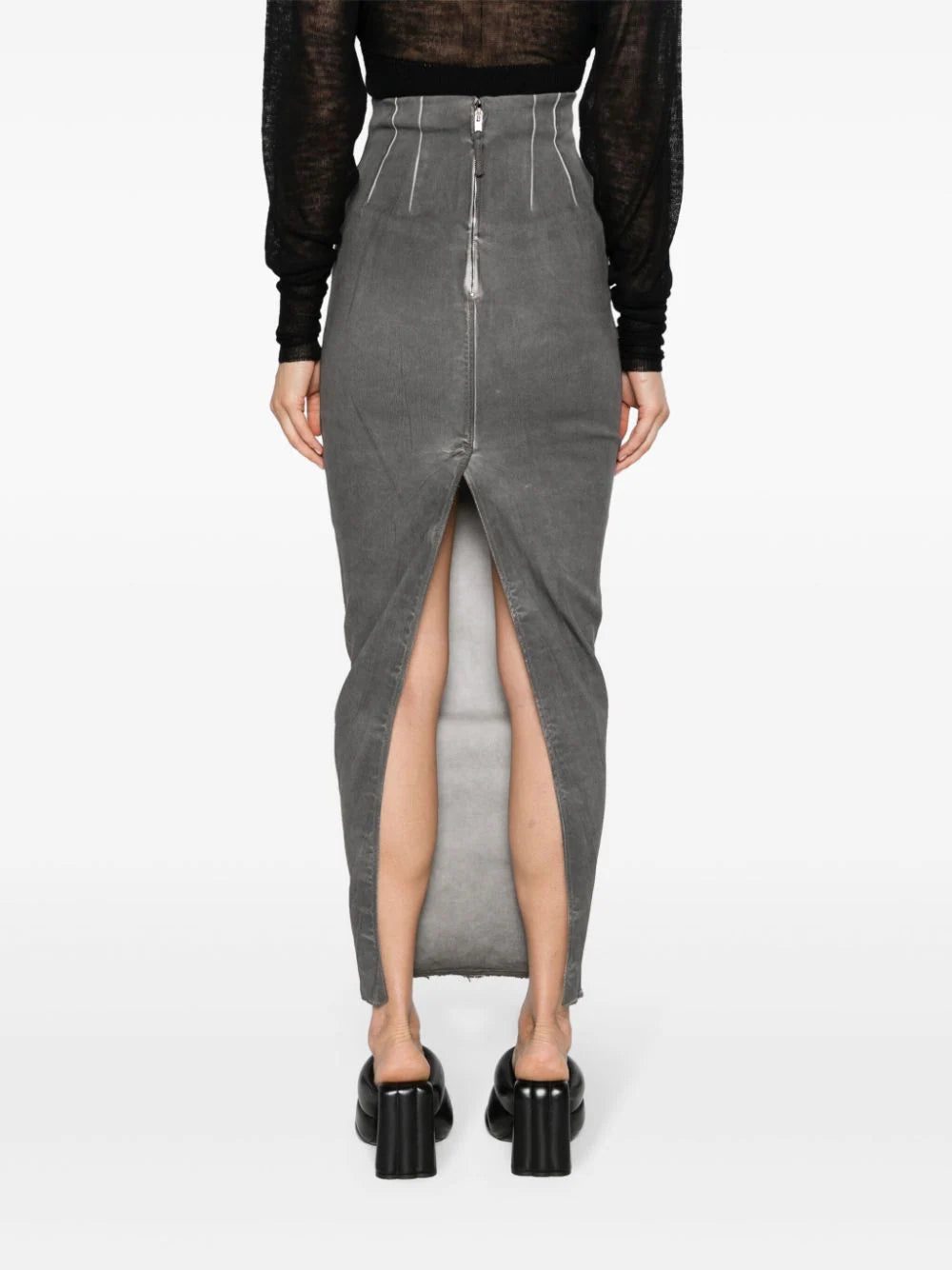 Rick Owens Dirt Pillar maxi pencil skirt - Image 4