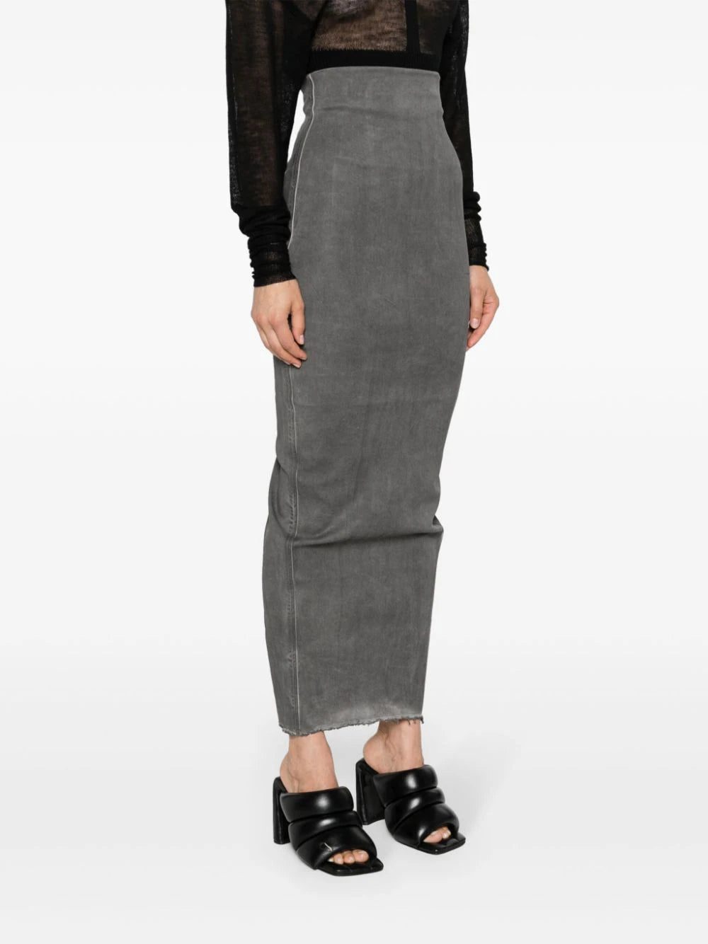 Rick Owens Dirt Pillar maxi pencil skirt - Image 3