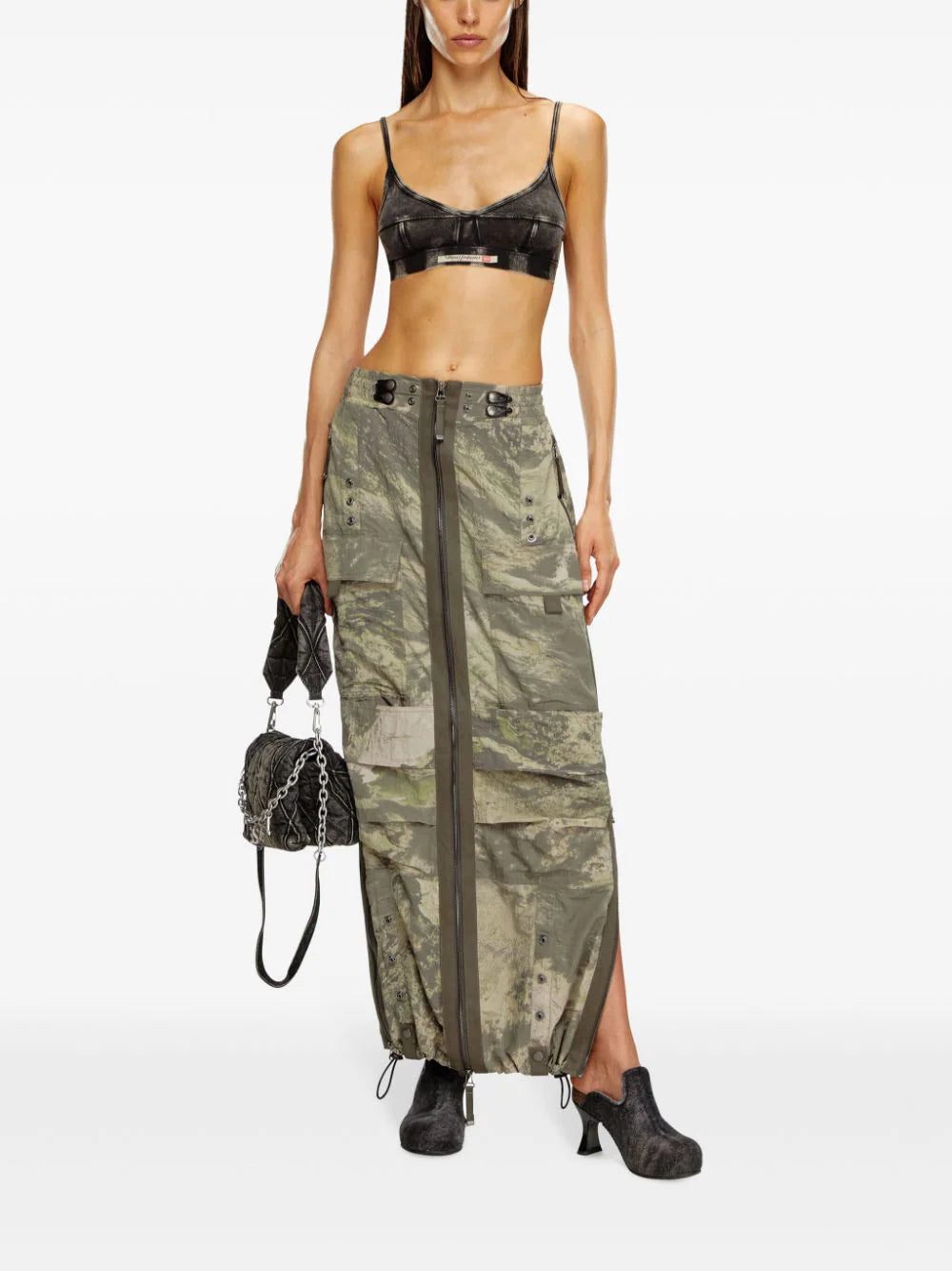 Diesel O-Crep-N1 maxi skirt - Image 2