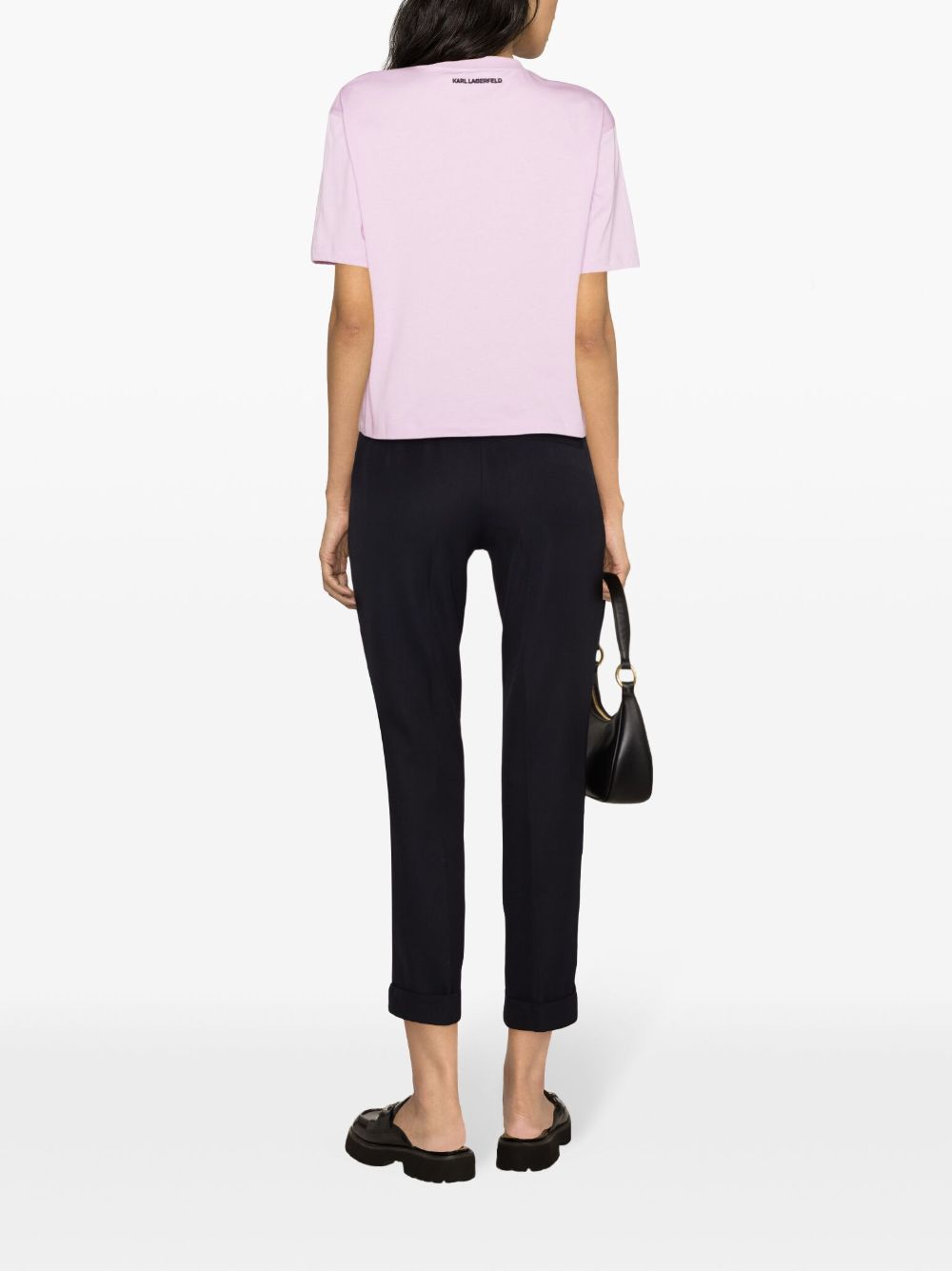 Karl Lagerfeld Signature-hem cotton T-shirt - Image 4