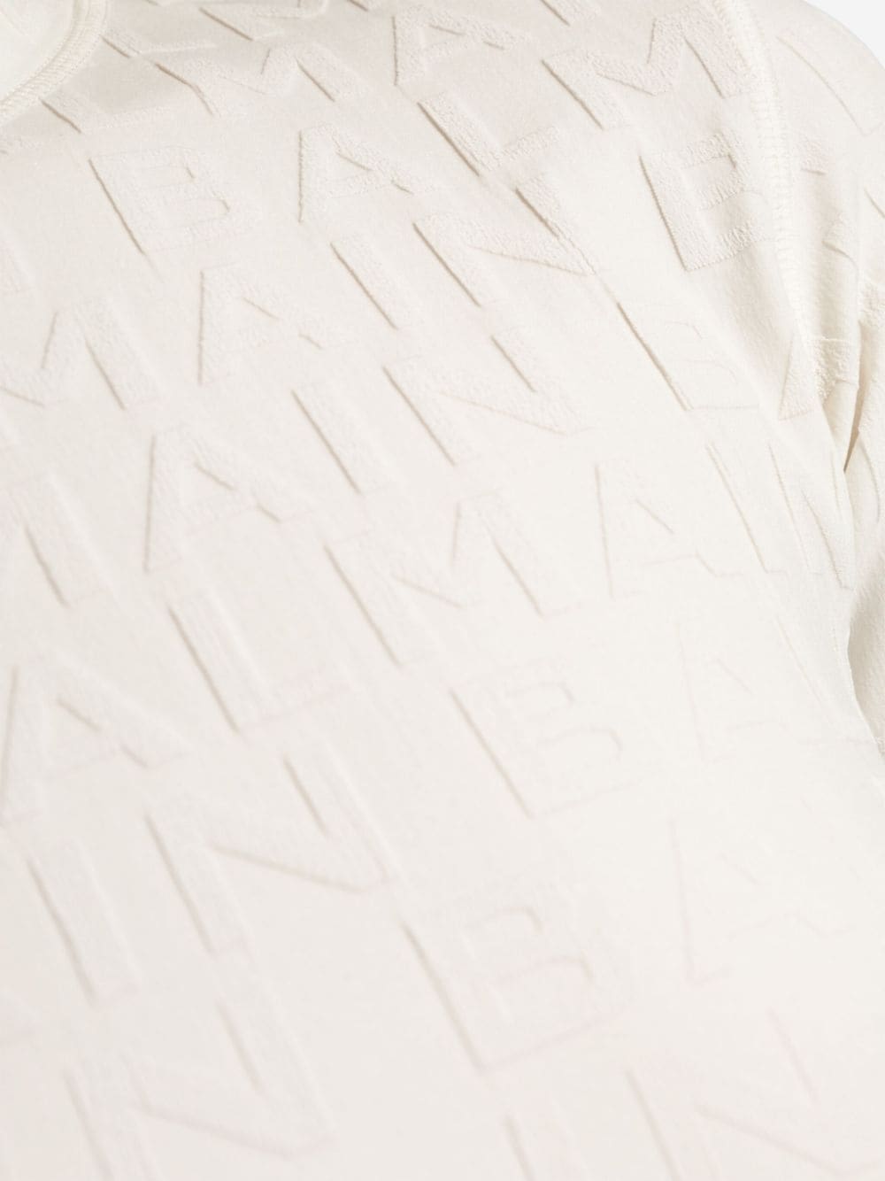 Balmain embossed monogram cropped t-shirt - Image 5