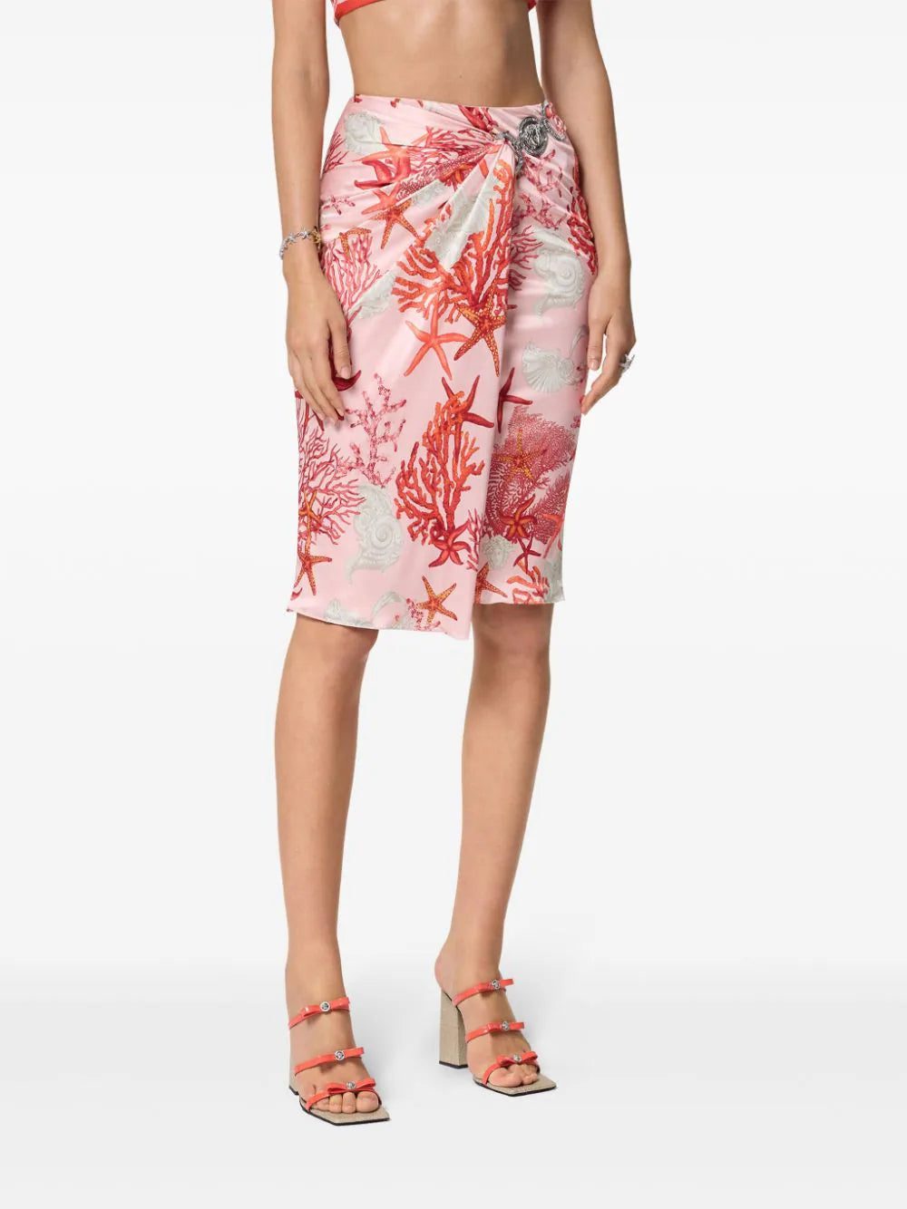 Versace Barocco Sea gathered midi skirt - Image 3