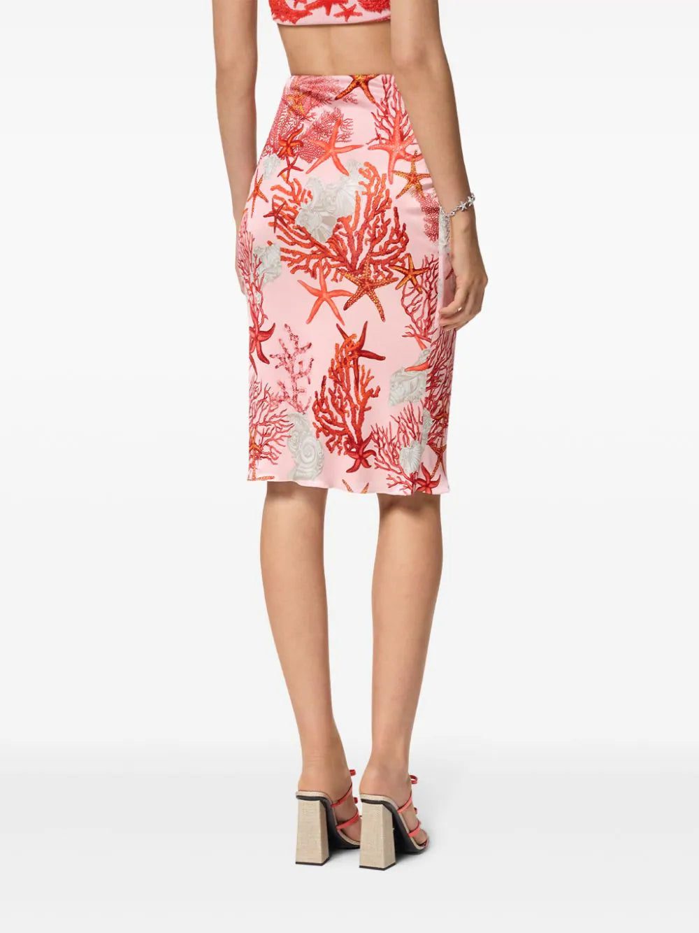 Versace Barocco Sea gathered midi skirt - Image 4
