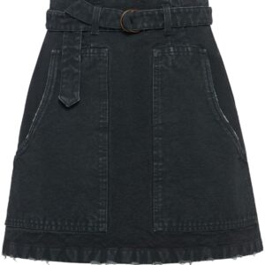 Prada A-line denim miniskirt