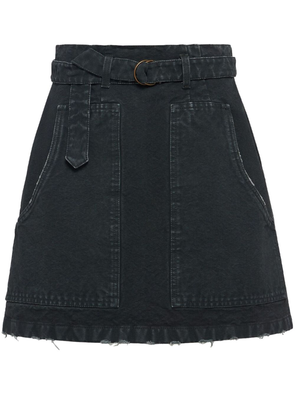 Prada A-line denim miniskirt
