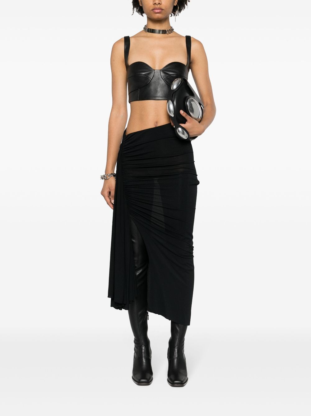 Rick Owens Lilies Fog asymmetric draped skirt - Image 2