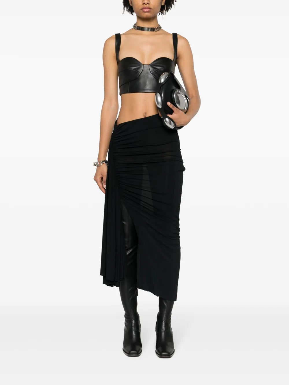 Rick Owens Lilies Fog asymmetric draped skirt - Image 2