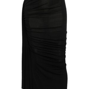 Rick Owens Lilies Fog asymmetric draped skirt