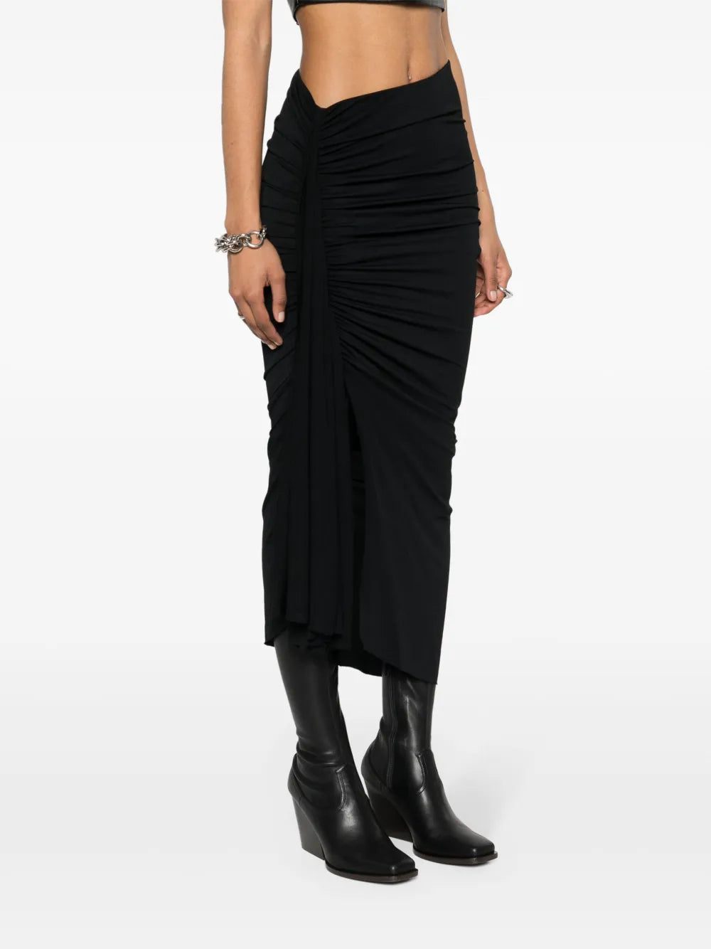Rick Owens Lilies Fog asymmetric draped skirt - Image 3