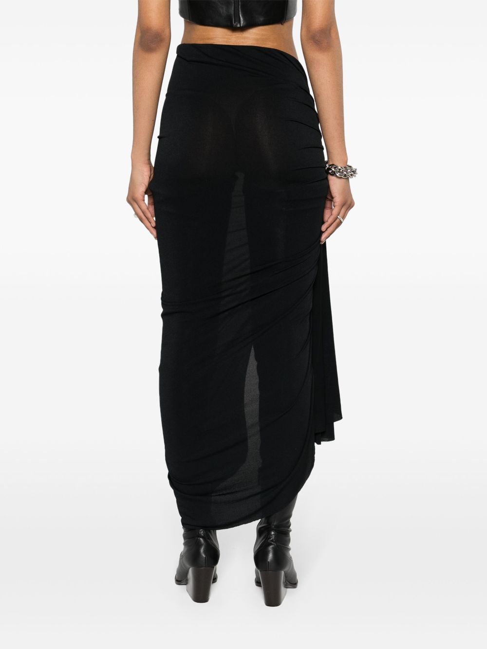 Rick Owens Lilies Fog asymmetric draped skirt - Image 4