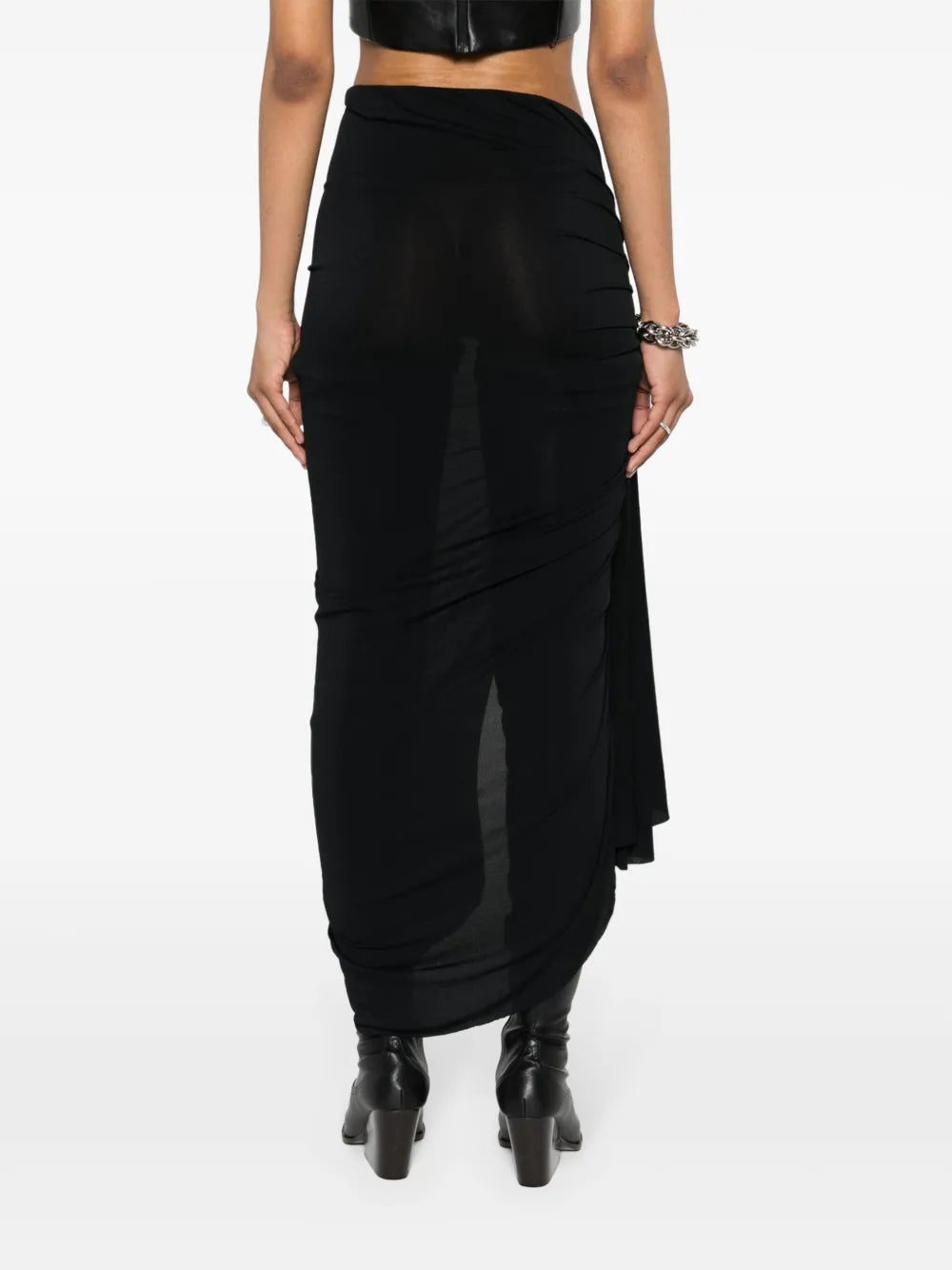 Rick Owens Lilies Fog asymmetric draped skirt - Image 4