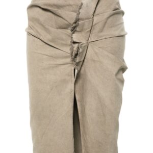 Rick Owens DRKSHDW ruffled pleated midi skirt