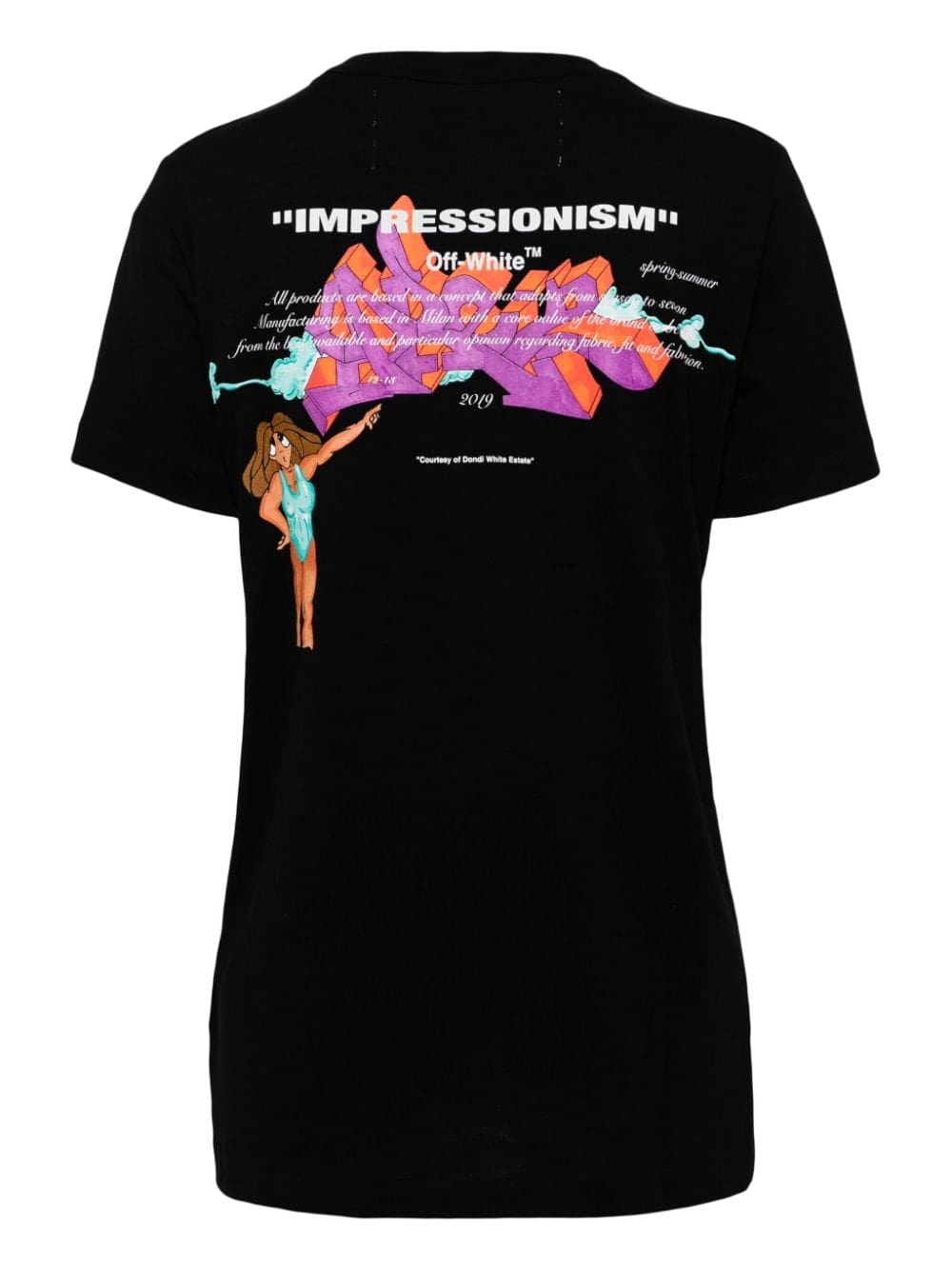 Off-White x Dondi Graffiti Girl cotton T-shirt - Image 2