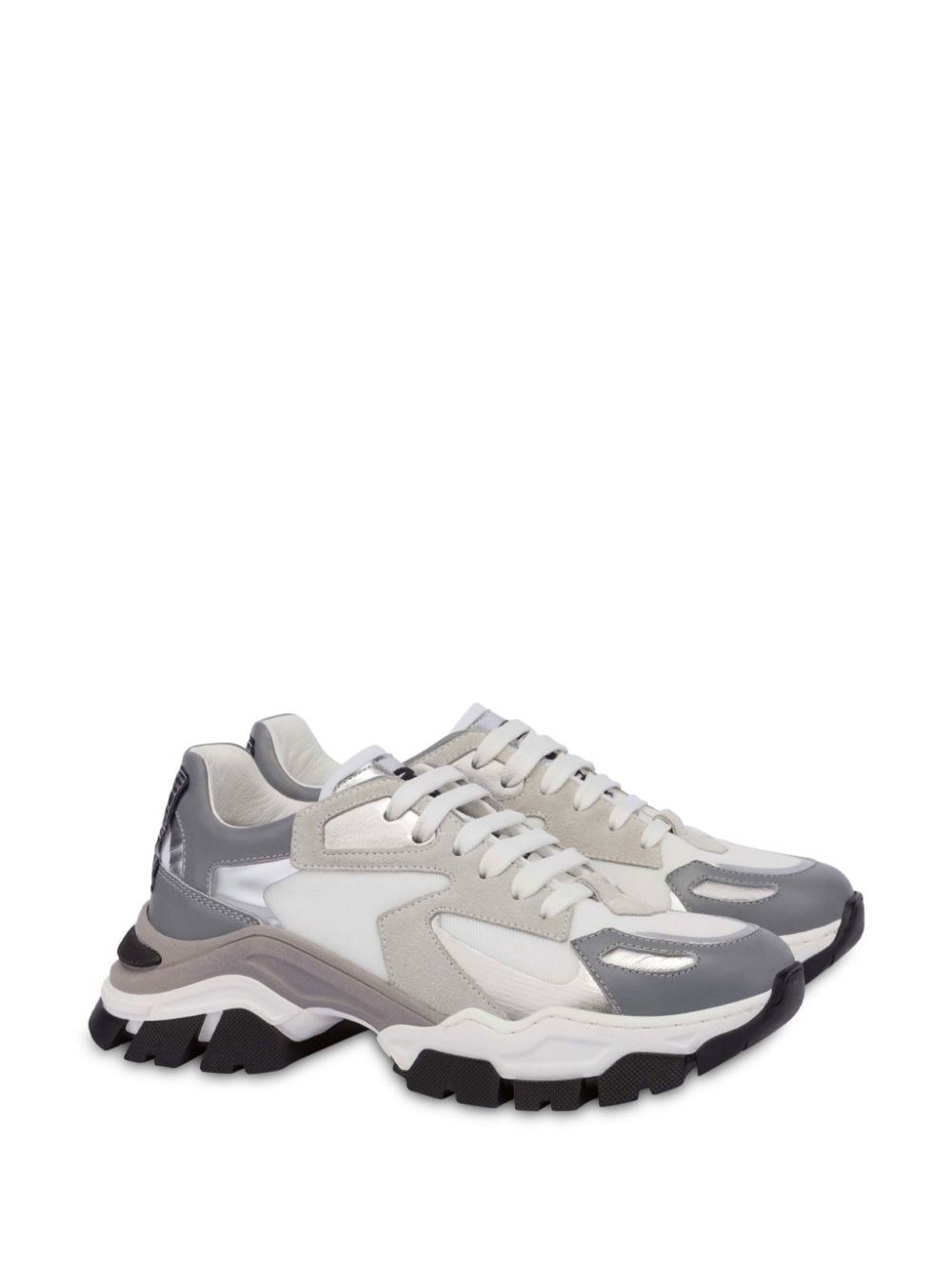 Moschino panelled lace-up sneakers - Image 2