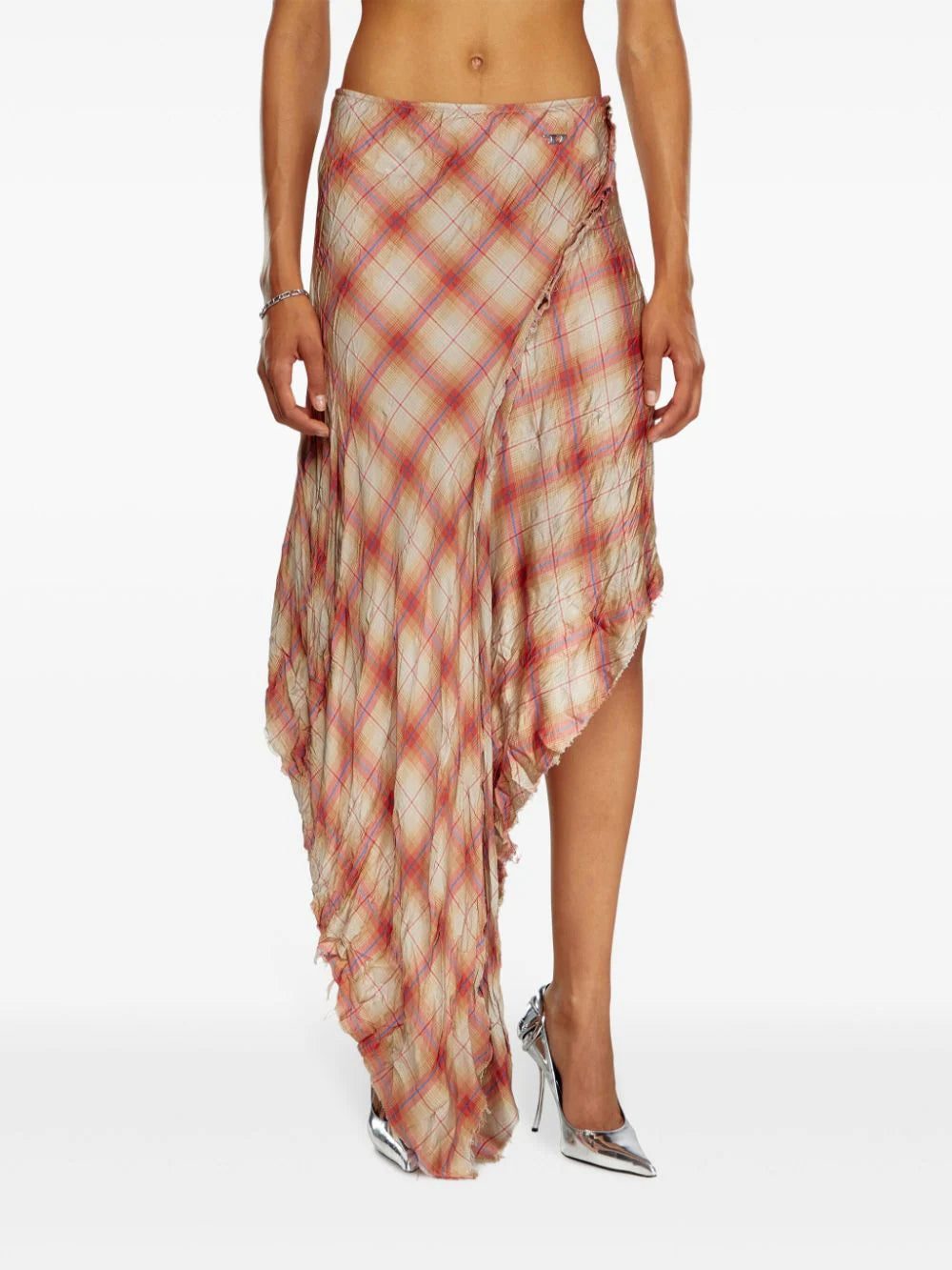 Diesel O-Deon checked asymmetric skirt - Image 3