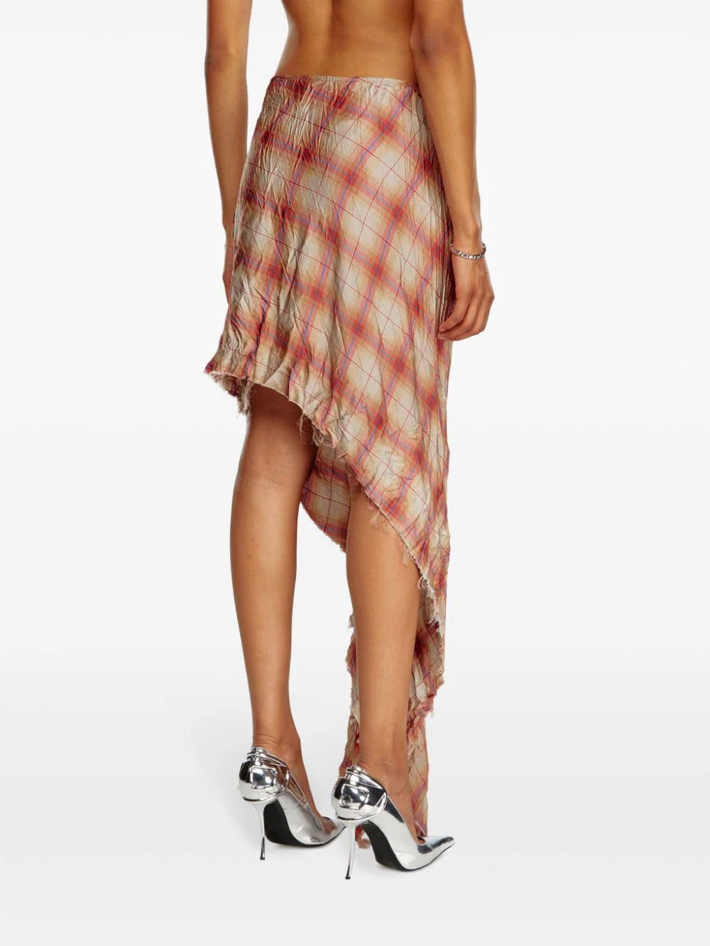 Diesel O-Deon checked asymmetric skirt - Image 4