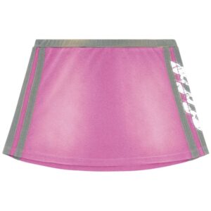 Diesel O-Uncut-Stripe cotton miniskirt