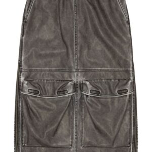Diesel O-Dyssey-P1 denim midi skirt