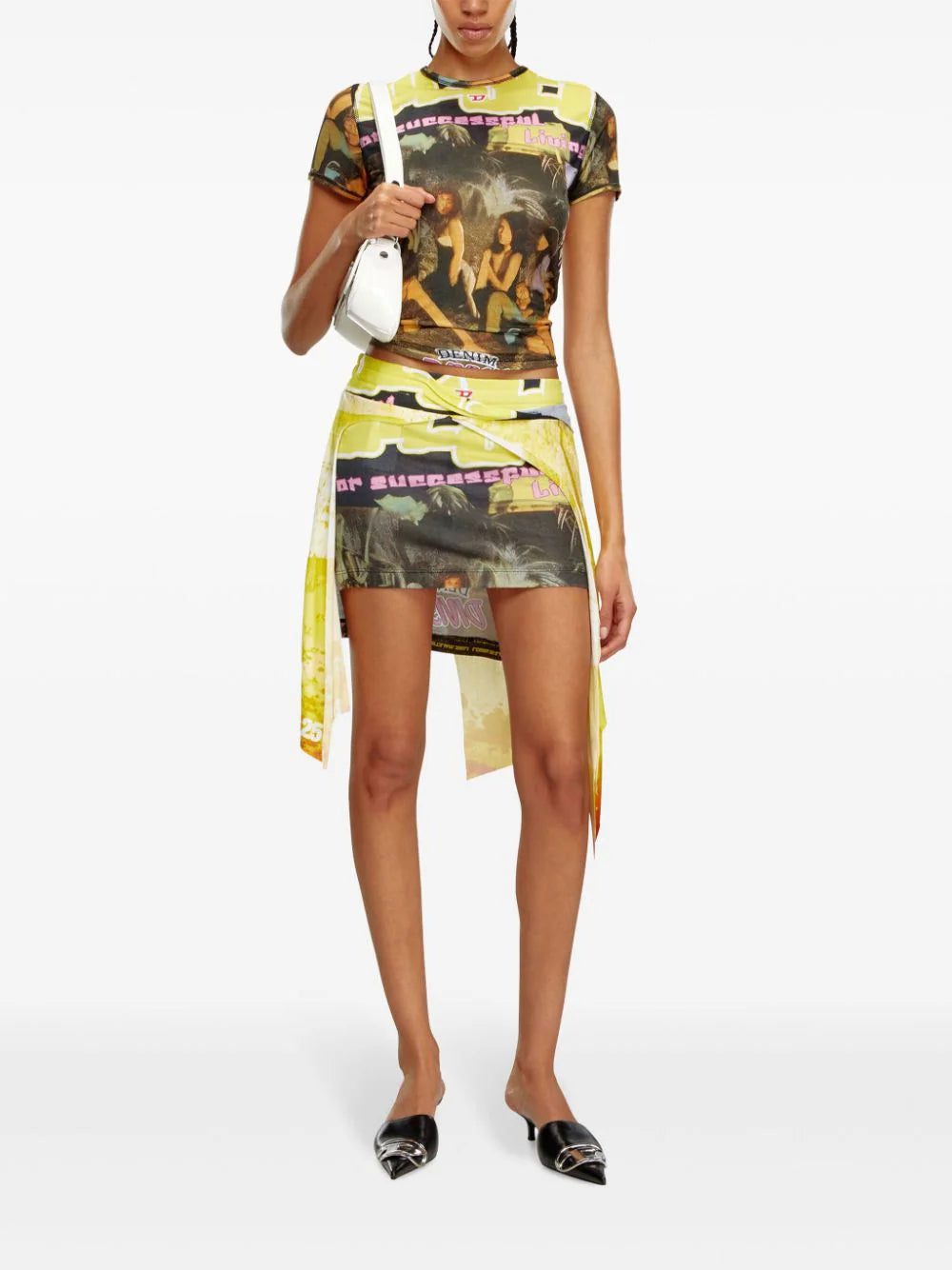 Diesel O-Malor-P1 graphic-print mini skirt - Image 2