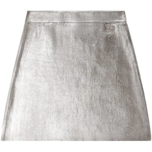 Diesel M-Isi metallic cotton mini skirt