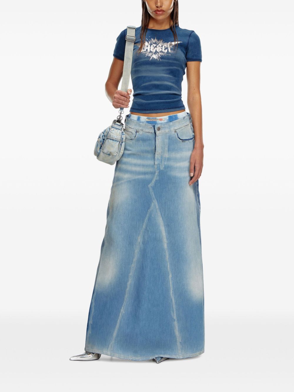 Diesel De-Pago-S4 denim maxi skirt - Image 2