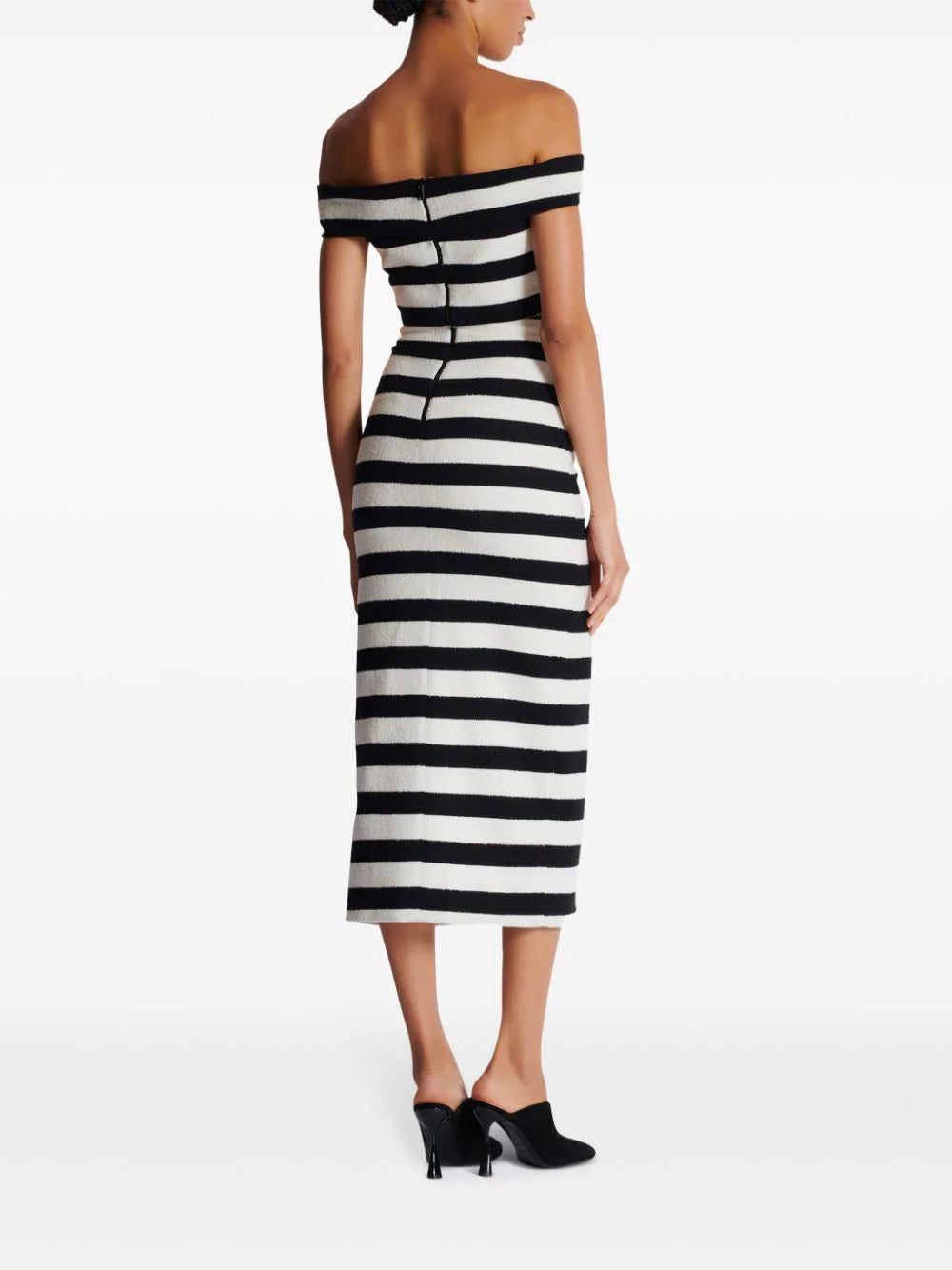 Balmain striped knitted midi skirt - Image 4