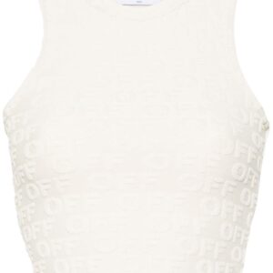 Off-White Rowing terry-cloth crop top