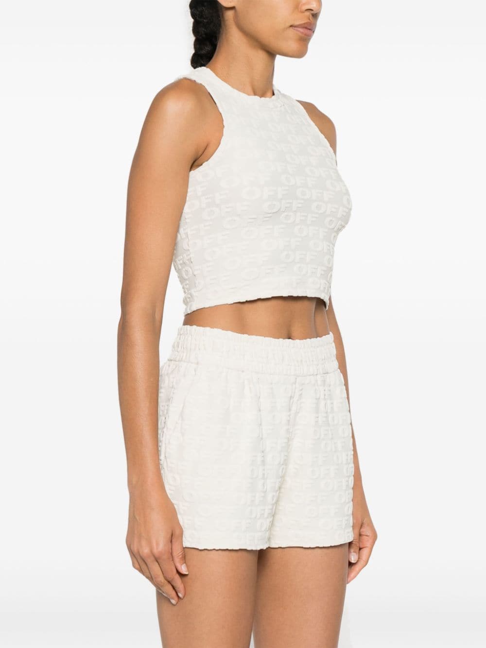 Off-White Rowing terry-cloth crop top - Image 3