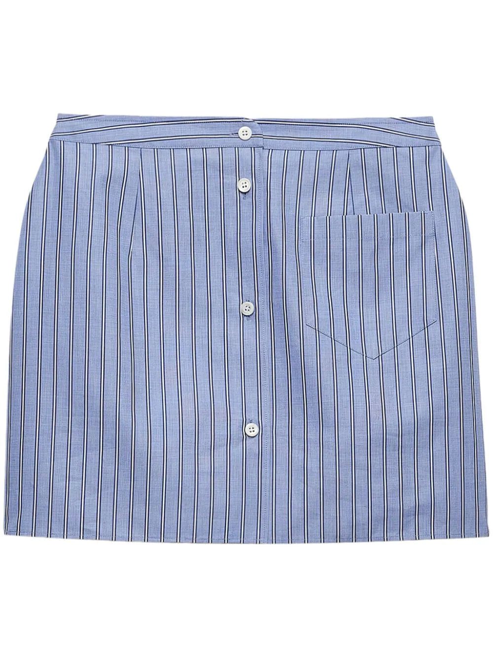 Prada striped chambray miniskirt