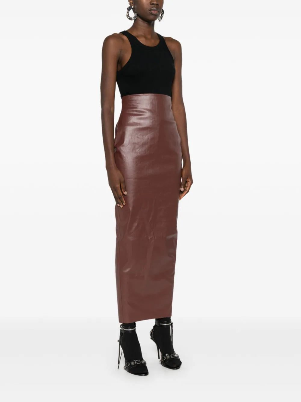 Rick Owens Pillar coated maxi skirt - Image 3