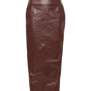 Rick Owens Pillar coated maxi skirt