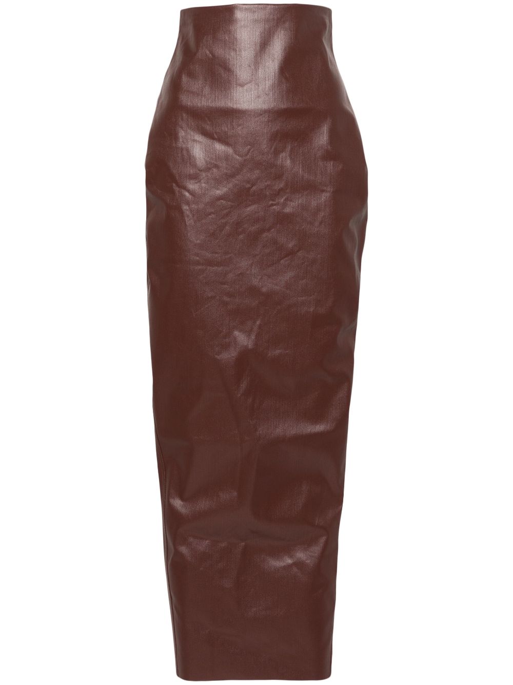 Rick Owens Pillar coated maxi skirt