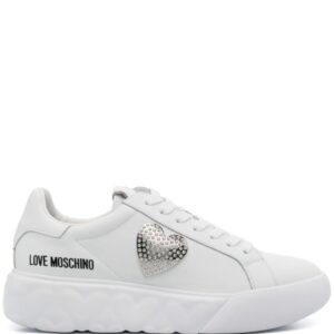 Love Moschino logo-print leather sneakers