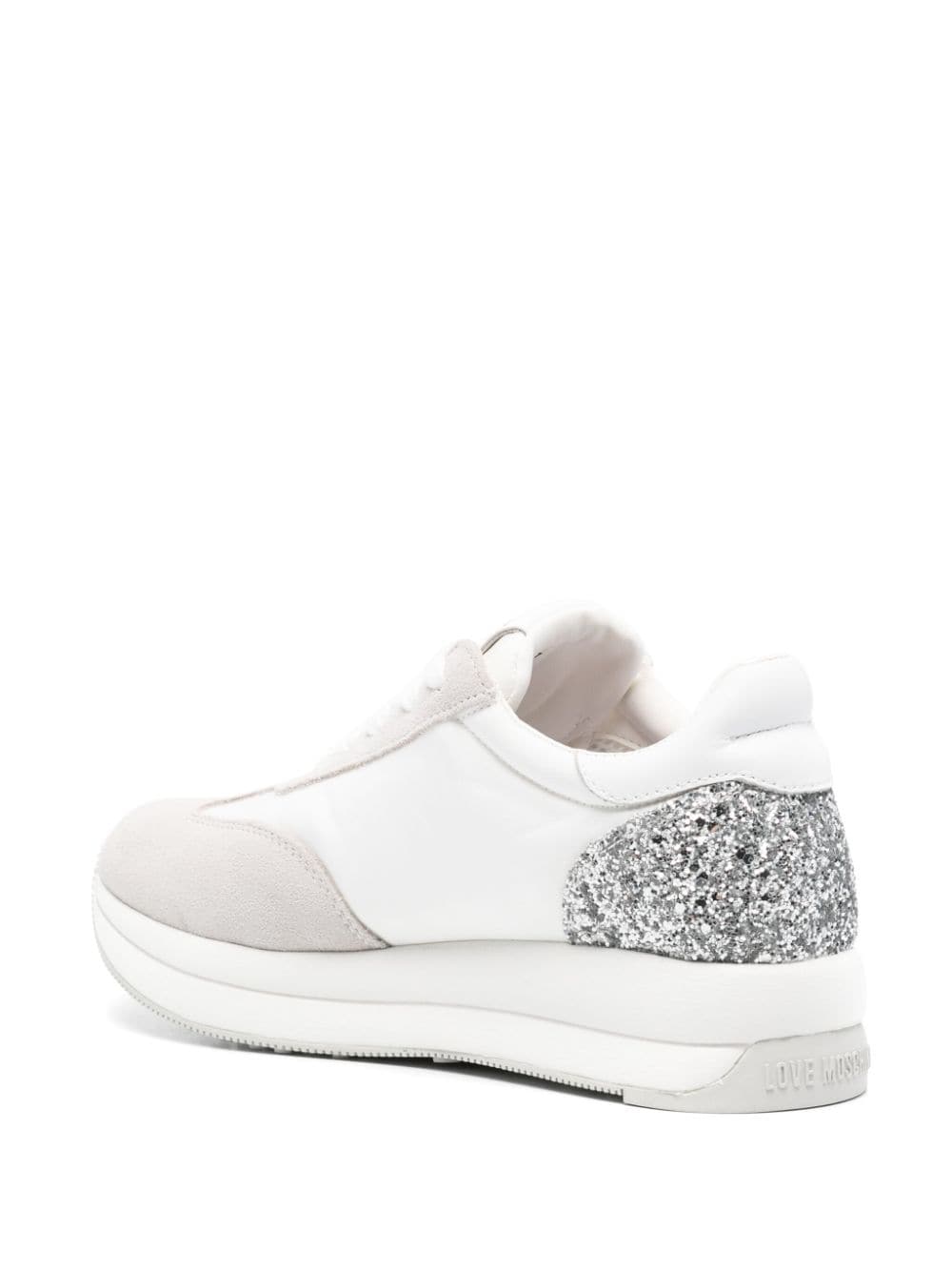 Love Moschino logo-plaque suede sneakers - Image 3
