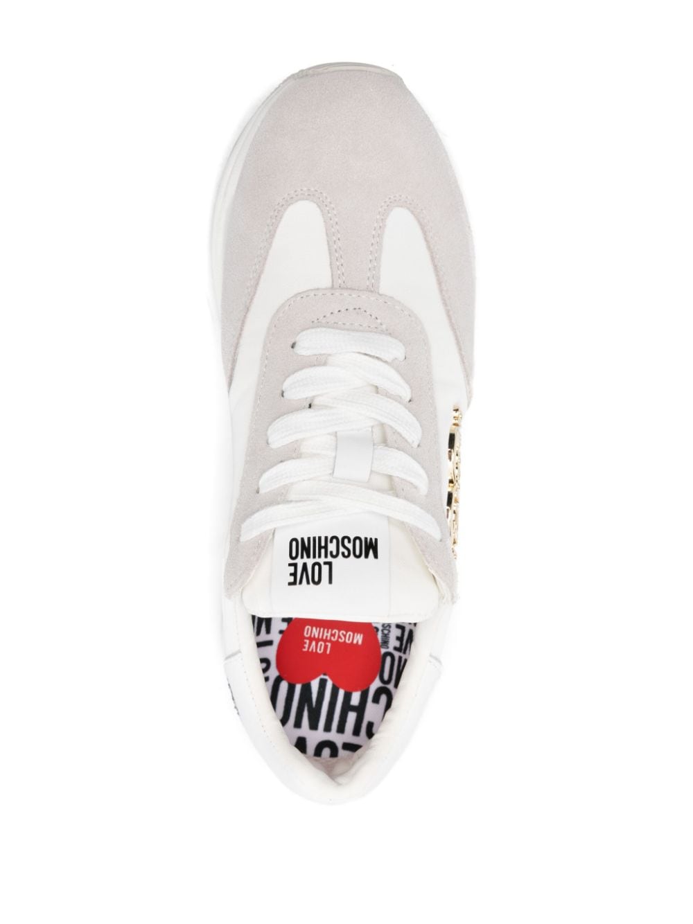 Love Moschino logo-plaque suede sneakers - Image 4