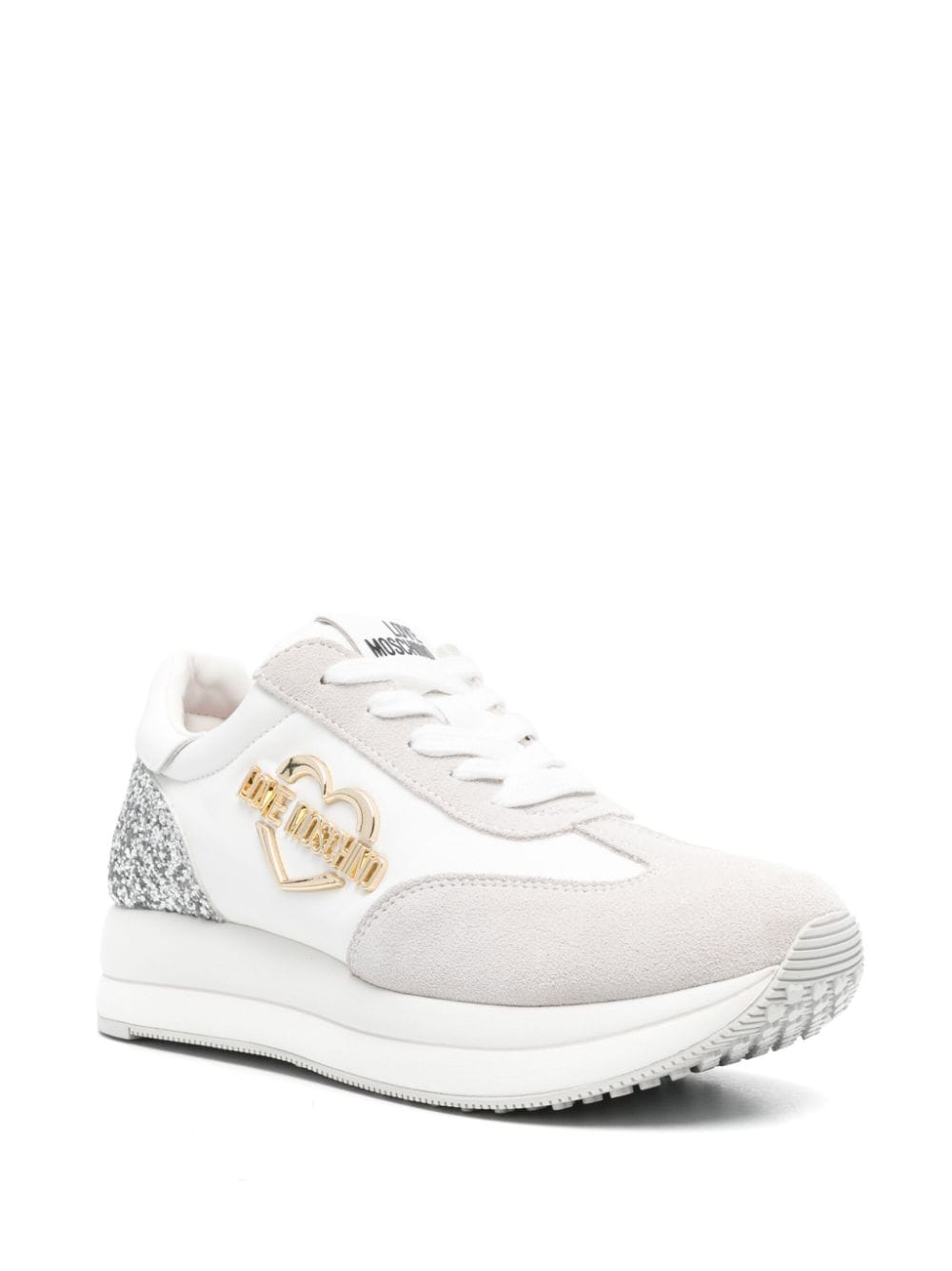 Love Moschino logo-plaque suede sneakers - Image 2