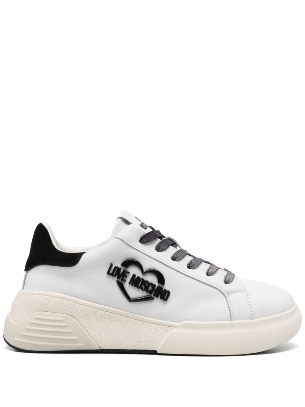 Love Moschino logo-plaque leather sneakers